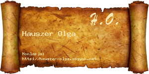 Hauszer Olga névjegykártya